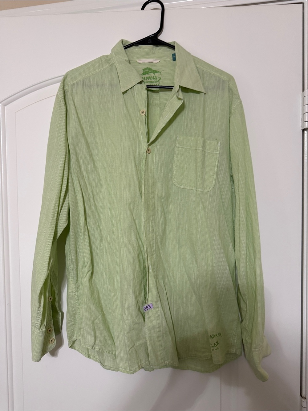 Tommy Bahama Pale Green Lightweight Button-Up Shirt Jacket